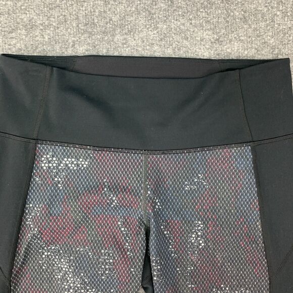 Under Armour Legging Womens L Large Snakeskin Panel Cropped Mid Rise Stretch - Picture 3 of 10